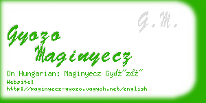 gyozo maginyecz business card